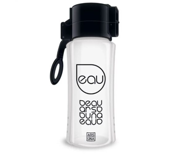 Sticlă pentru apă negru transparentă 450ml