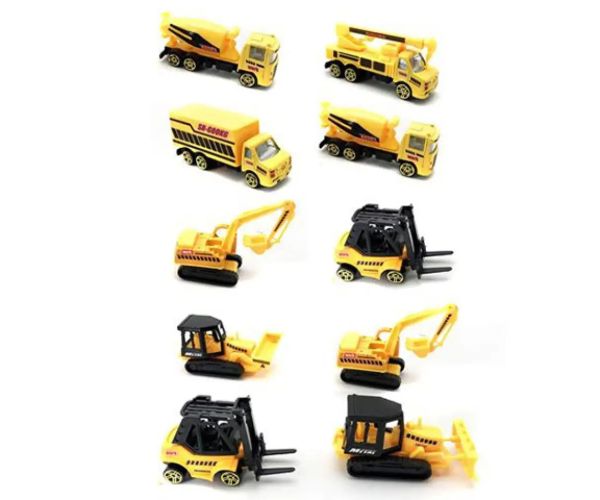 Vehicule de muncă scara 1:64 set de 10 bucăți