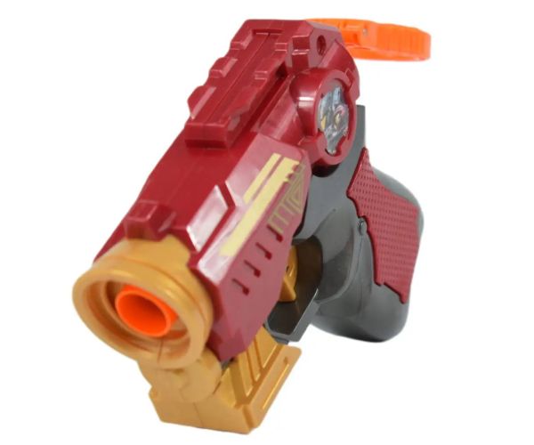 Cool Soft Bullet Gun: Pistol mic cu cartușe de culoare roșie 14cm