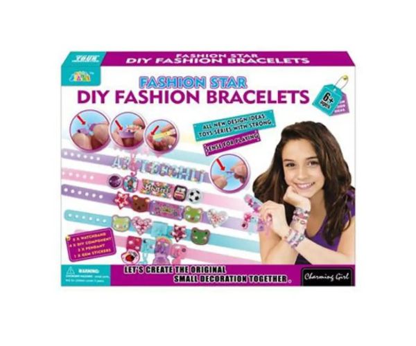 Fashion Star set de făcut brățară cu litere și accesorii