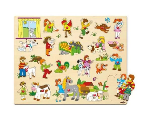 Formă puzzle lemn mare - Woodyland