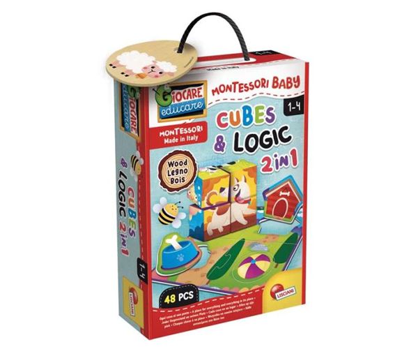 Montessori baby cub de poveste din lemn - Animale și habitatul lor
