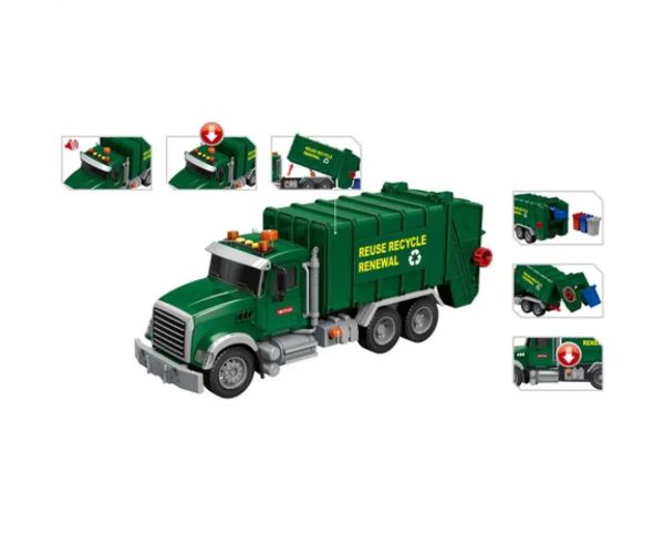Mega Truck: Camion de gunoi cu sunete și lumini 40x14x21cm