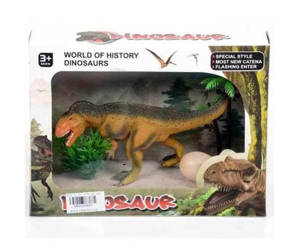 Allosaurus figurină cu ou și plante