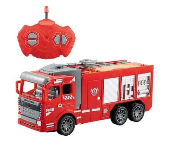 RC mașină de pompieri cu telecomandă și lumini 1/36