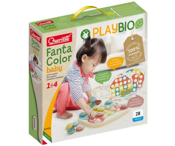 Quercetti: Play Bio Fantacolor Baby biluțe 222 bucăți