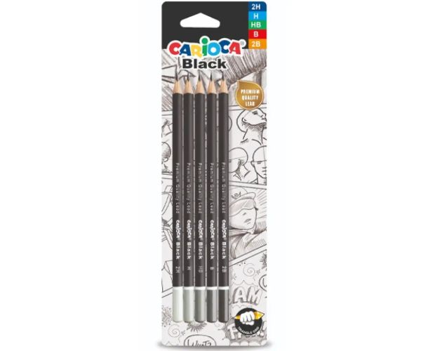 Carioca: Premium HB grafit creion set cu radieră