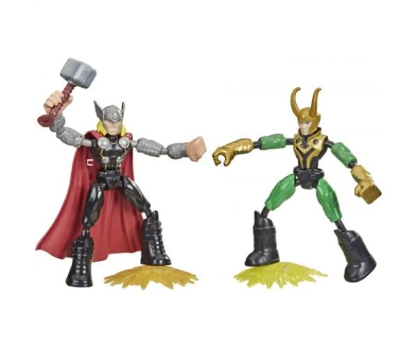 Set de figurine Bend and Flex Thor vs. Loki - Hasbro