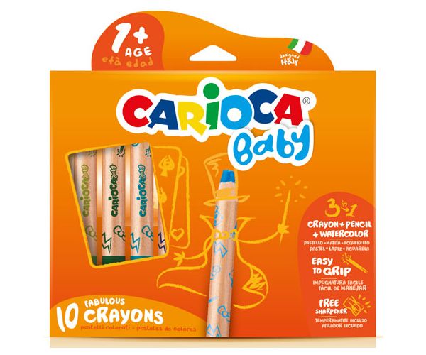 Carioca: 3 az 1-ben bébi zsírkréta 10db-os készlet