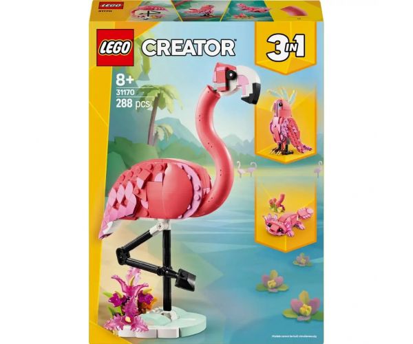 LEGO® Creator: Animale sălbatice: Flamingo roz (31170)