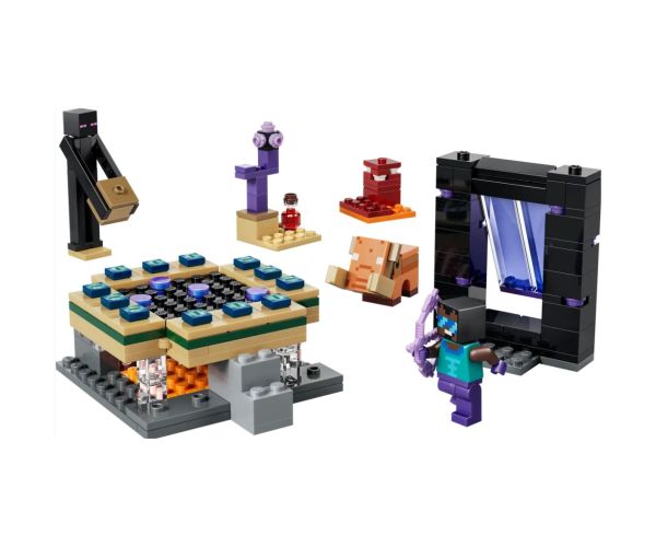 LEGO® Minecraft: Călătorie către Poarta Infernală și Portalul Final (21584)