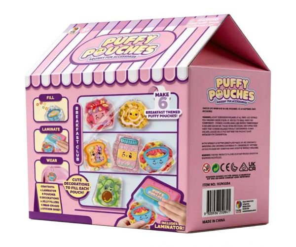 Puffy Pouches: Set de design charm Pufi - micul dejun
