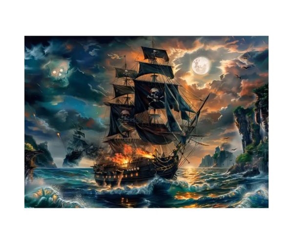 Puzzle cu 300 de piese Pirații mării fantomă - Clementoni