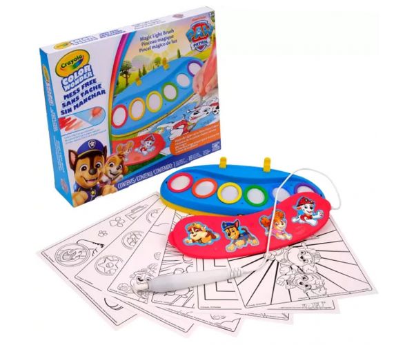 Crayola: Color Wonder Set de pictură magică cu pensulă luminoasă - Patrula Cățelusilor