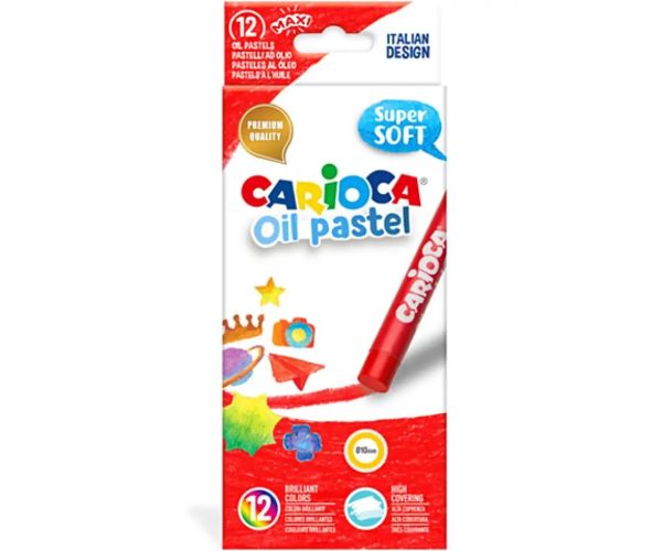 Carioca: Maxi set cretă pastel ulei 12 bucăţi