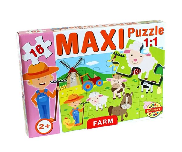 Maxi puzzle cu animale de la fermă - D - Toys