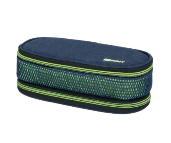 Spirit: My Bag neon verde și albastru penar două compartimente