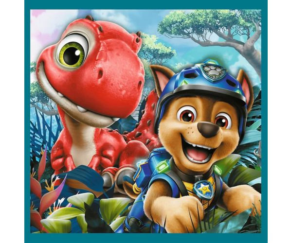 Paw Patrol Insula Dinozaurilor - 3 în 1 puzzle de 20, 36, 50 de piese - Trefl