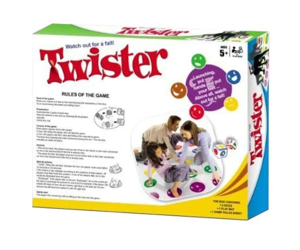 Joc de îndemânare Twister cu zaruri