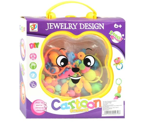 DIY: Kit de fabricare bijuterii din margele, 80 de piese cu cutie de depozitare in doua versiuni 1bc