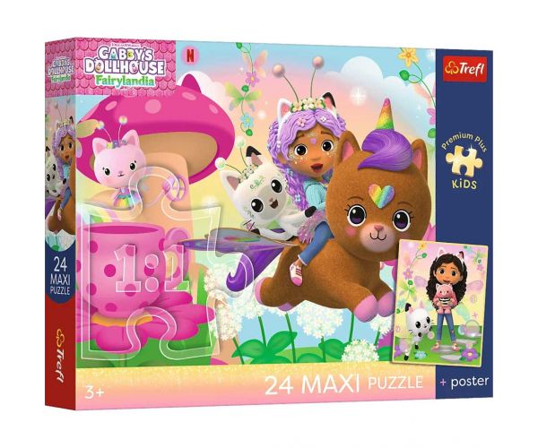 Gabi căsuța de păpuși Gabi salvatorul 24 de piese Maxi puzzle - Trefl