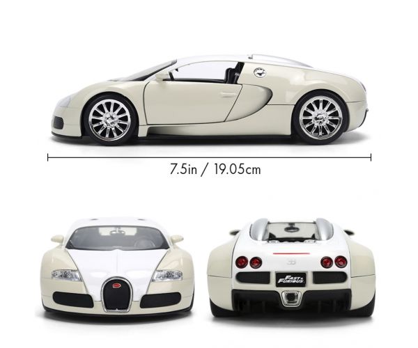 Fast & Furious: 2011 Bugatti Veyron model de mașină din metal 1/24 - Jada Toys