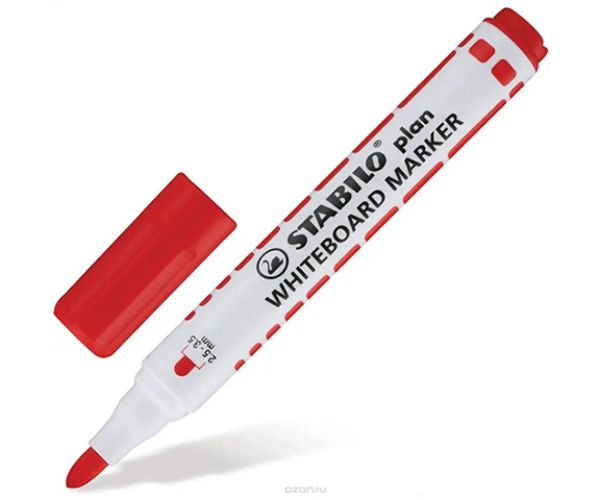 Stabilo: Plan WhiteBoard marker culoarea roșie