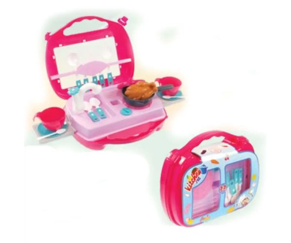 Mochtoys: mini bucătărie transportabilă 22 bucăți set