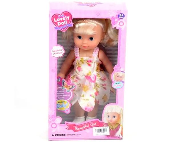 Păpușă blondă în haine de vară 26cm