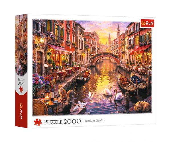 Puzzle romantic Veneția 2000 de piese - Trefl