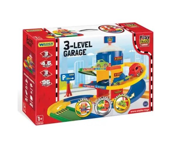 Play Tracks: 3 nivele garaj 2 bucăți cu mașinuță - Wader