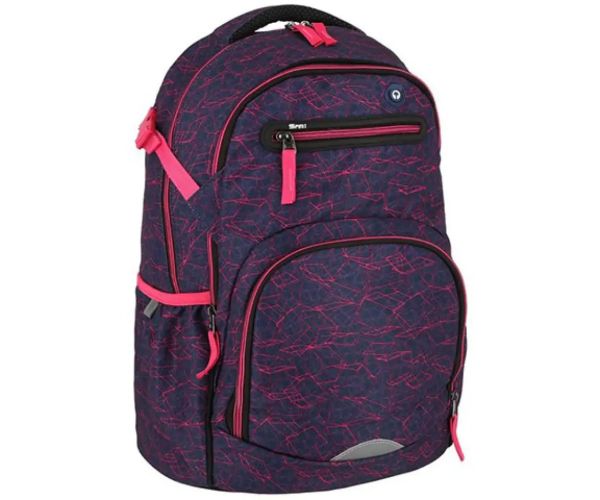 Spirit: Stringer pink geometrie model rucsac, ghiozdan formă rotundă