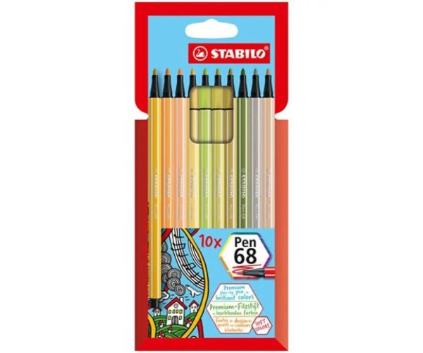Stabilo: Pen 68 set de 10 bucăți