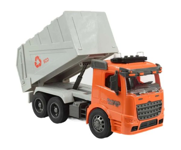 Camion de colectare selectivă a deseurilor ECO cu efecte de lumina scara 1/14 27MHz 30cm