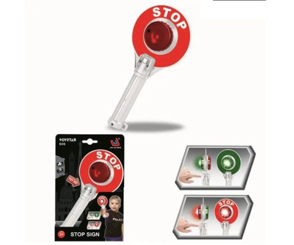 Stop Sign de poliție cu lumini