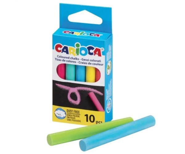 10 bucăți cretă tablă colorată - Carioca