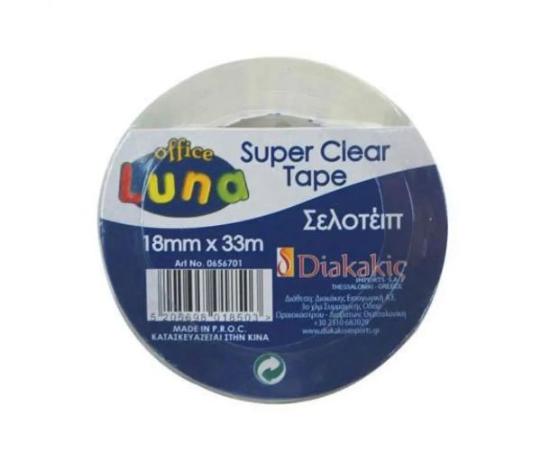 Transparent 18mm lățime lipici 33m 1 bucată