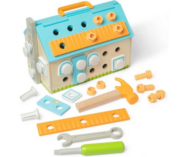 Melissa&Doug: Construiți o casă set de joc de 56 de piese - Spin Master