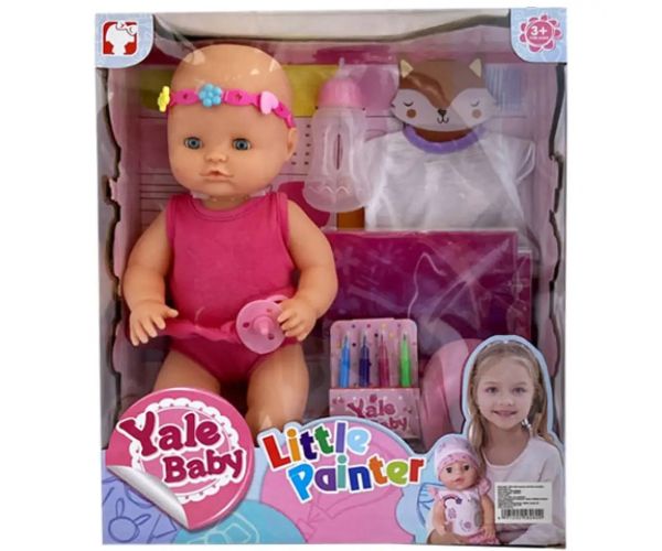 Jenny: Păpușă face pipi set de marker textil lavabil și rochie desenabilă în două versiuni