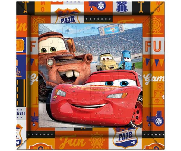Cars 60 bucăți puzzle cu ramă - Clementoni