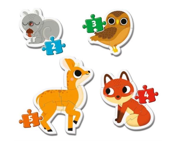 Animale de pădure 4 in 1 set formă puzzle - Clementoni
