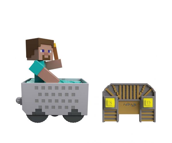 Minecraft RC excavator cu telecomandă cu figurina Steve – Mattel