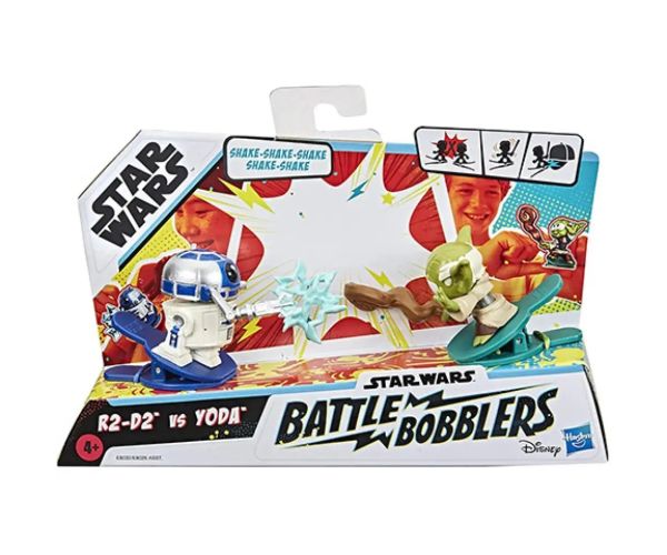Star Wars Battle Bobblers R2-D2 vs Yoda figurină - Hasbro