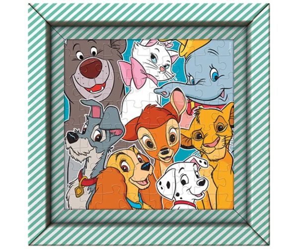 Disney figurine animale 60 bucăți puzzle cu ramă - Clementoni