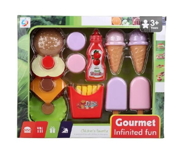 Gourmet hamburger set de joacă cu înghețată