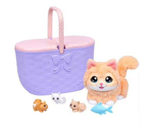 Little Live Pets: Pisică în coș cu puii săi