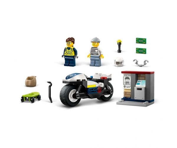 LEGO® City: Urmărire cu motocicleta de poliție (60455)