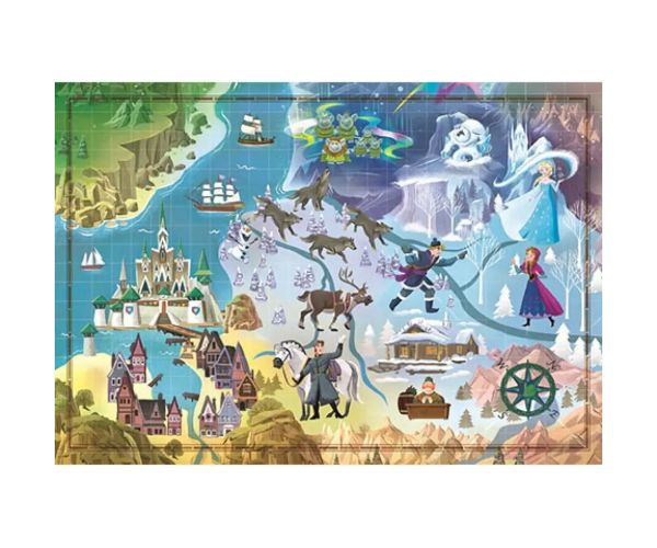 Frozen hartă puzzle 1000 bucăți - Clementoni