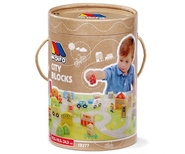 Molto: Nature City Bloks lemn jucărie de construcție 79 bucăți set