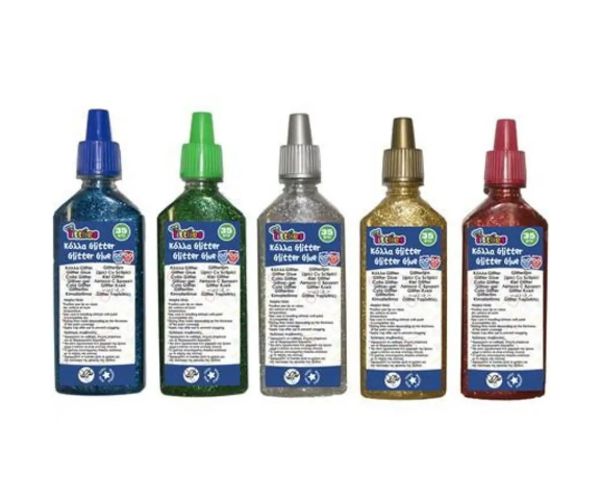 Lipici cu sclipici în tub 35 ml în cinci culori